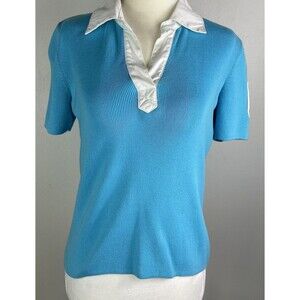 Vintage 90s Y2K Womens Baby Tee Polo Small P Knit Top Preppy Y2K Retro Tennis